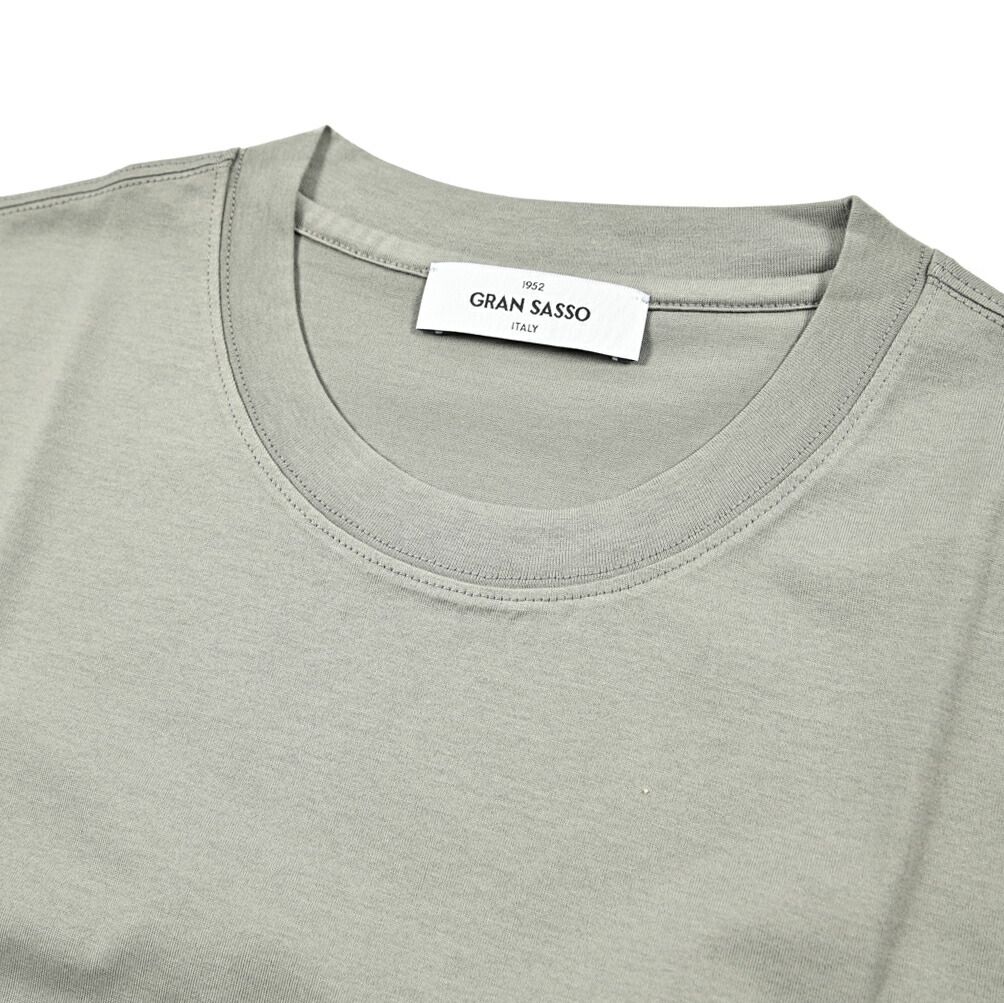 グランサッソ/Tシャツカットソースムースグレー/422522 GRAN SASSO グランサッソ / Tシャツ カットソー クルーネック