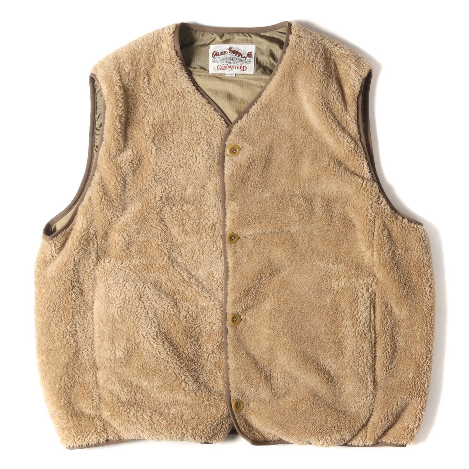 美品 CALEE キャリー ベスト サイズ:XL 22AW フリース ボタン ベスト 