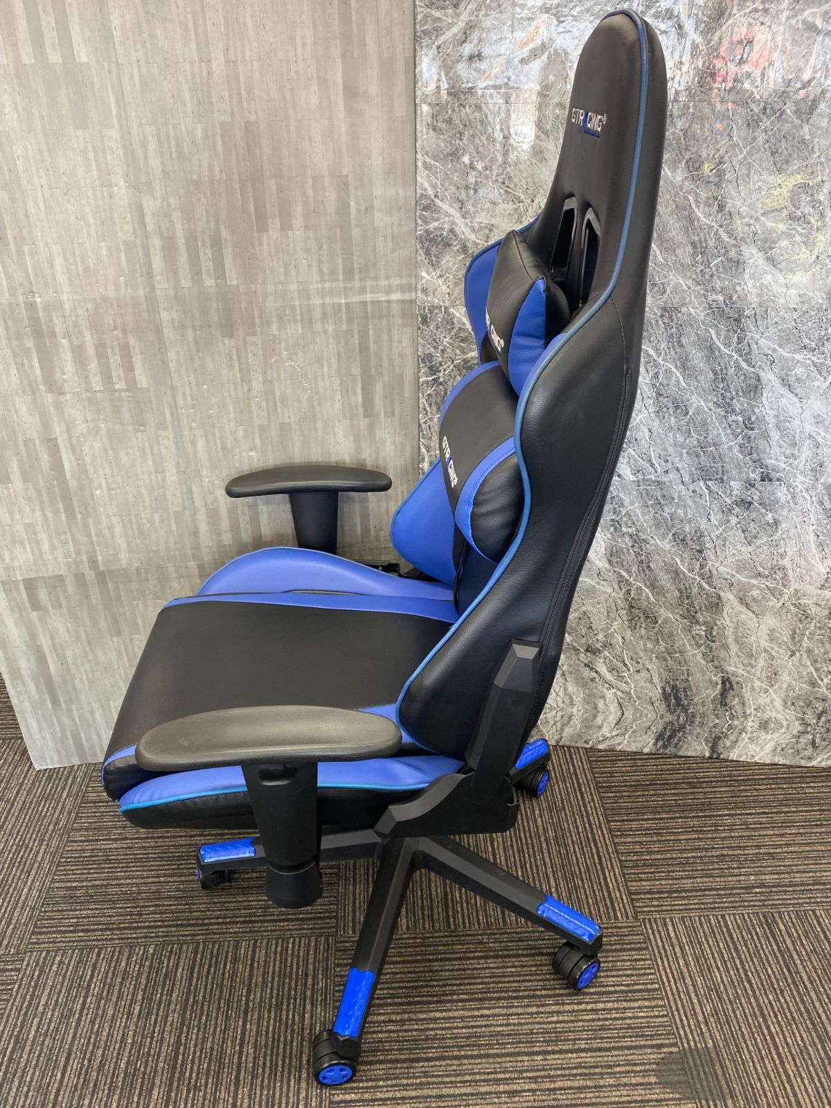 今だけ値下 引取り GTRCING ゲーミングチェア GT002F BLUE Y0908 最高の品質、最低の価格！