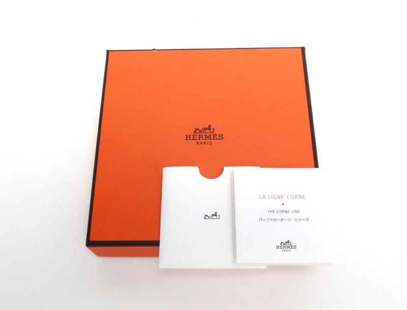 【希少】HERMES かんざし　ヘアアクセサリー　ロカイユ　バッファローホーン 美品 エルメス HERMES バッファローホーン かんざし ロカイユ H