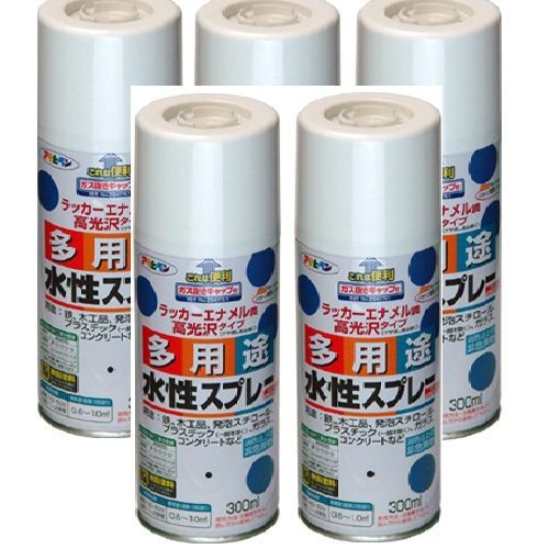 アサヒペン 水性多用途スプレー ３００ＭＬ パープル 5缶セット 販売