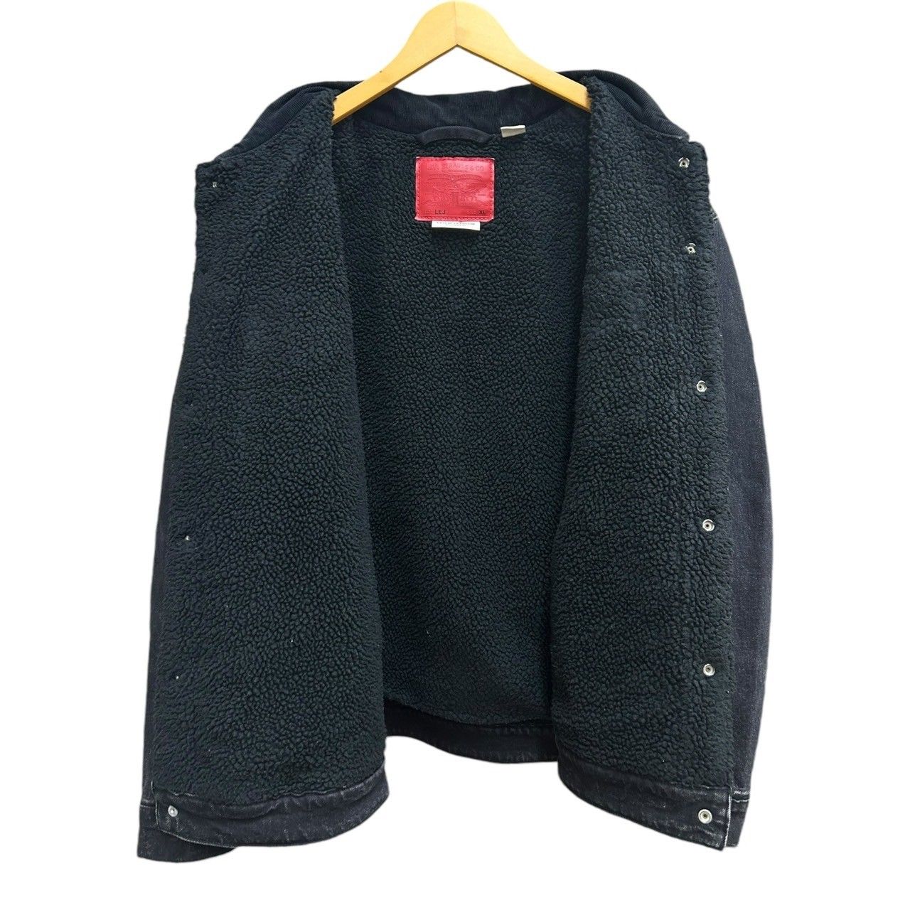 Levi's ブラック デニムジャケット XL Levi's (リーバイス) 裏ボア デニム トラッカー ジャケット G
