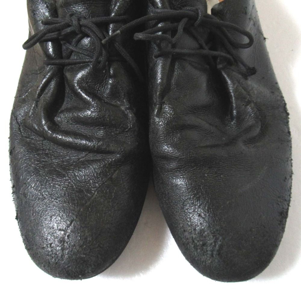 良品 Maison Martin Margiela 22 メゾンマルタンマルジェラ デストロイ加工 レザー プレーントゥ ダービーシューズ 41 26cm相当 ブラック メンズ 古着 中古 USED 良品 Maison Martin Margiela 22 メゾンマルタンマルジェラ デストロイ