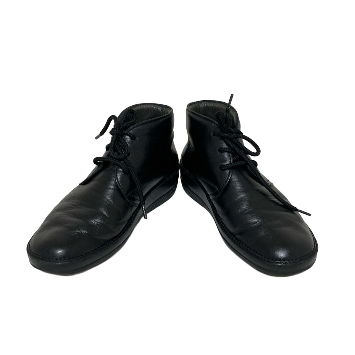 strober ストロバー 23cm レザー ショートブーツ ブラック レザー Strober(ストロバー) ショートブーツ 2 1/2 レディース - 黒