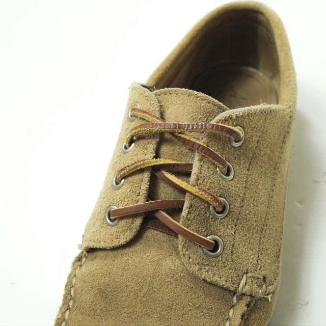 Atlantic Works アトランティックワークス アメリカ製 4 Eyelet Blucher Moccasin Suede スエードモカシン  US8.5D(26.5cm) ベージュ デッキシューズ シューズ g12394 - メルカリ