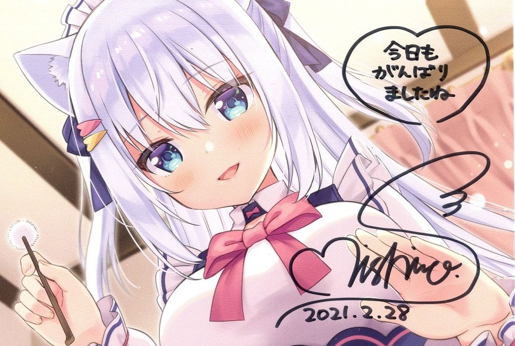 のりプロ 10万人記念 白雪みしろ 直筆サイン入りポストカード