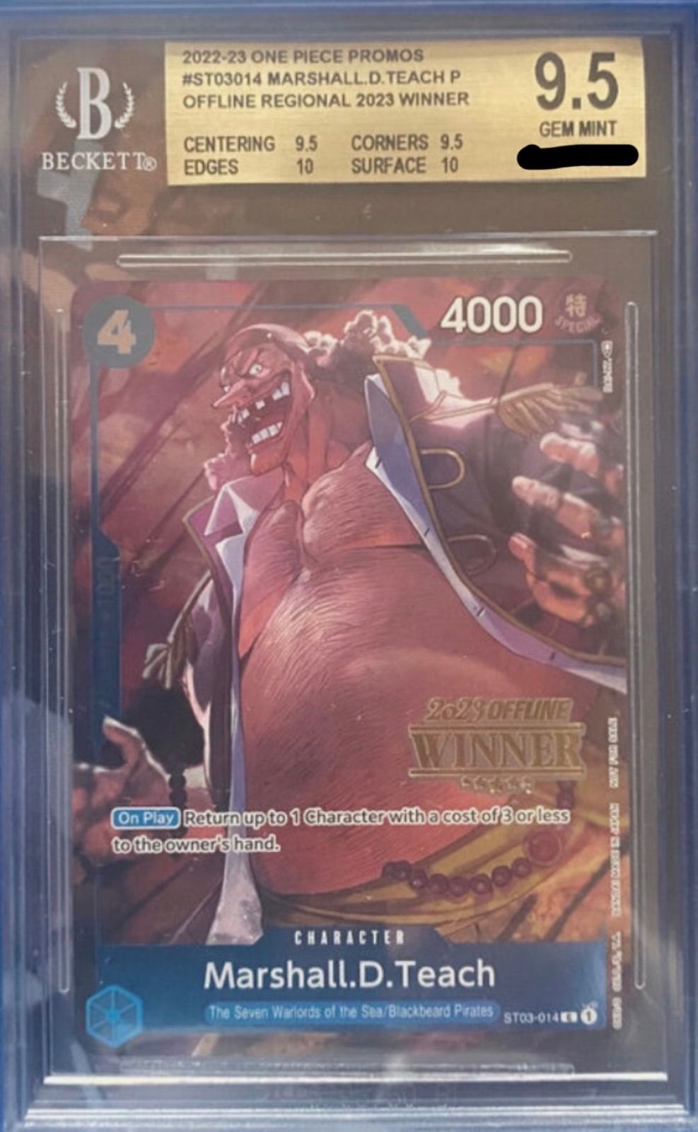 マーシャル.D.ティーチ　2023 offline winner 激レア　BGS9.5