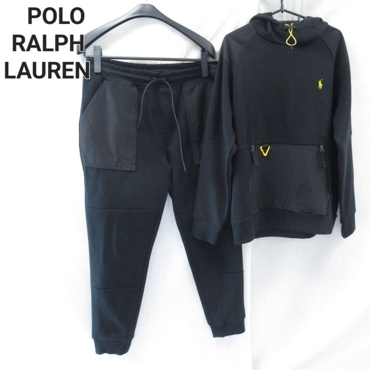 POLO Ralph Lauren ポロ ラルフローレン スウェット 上下セット セットアップ 切替 パーカー スウェットパンツ ロゴ ホースマーク  メンズ