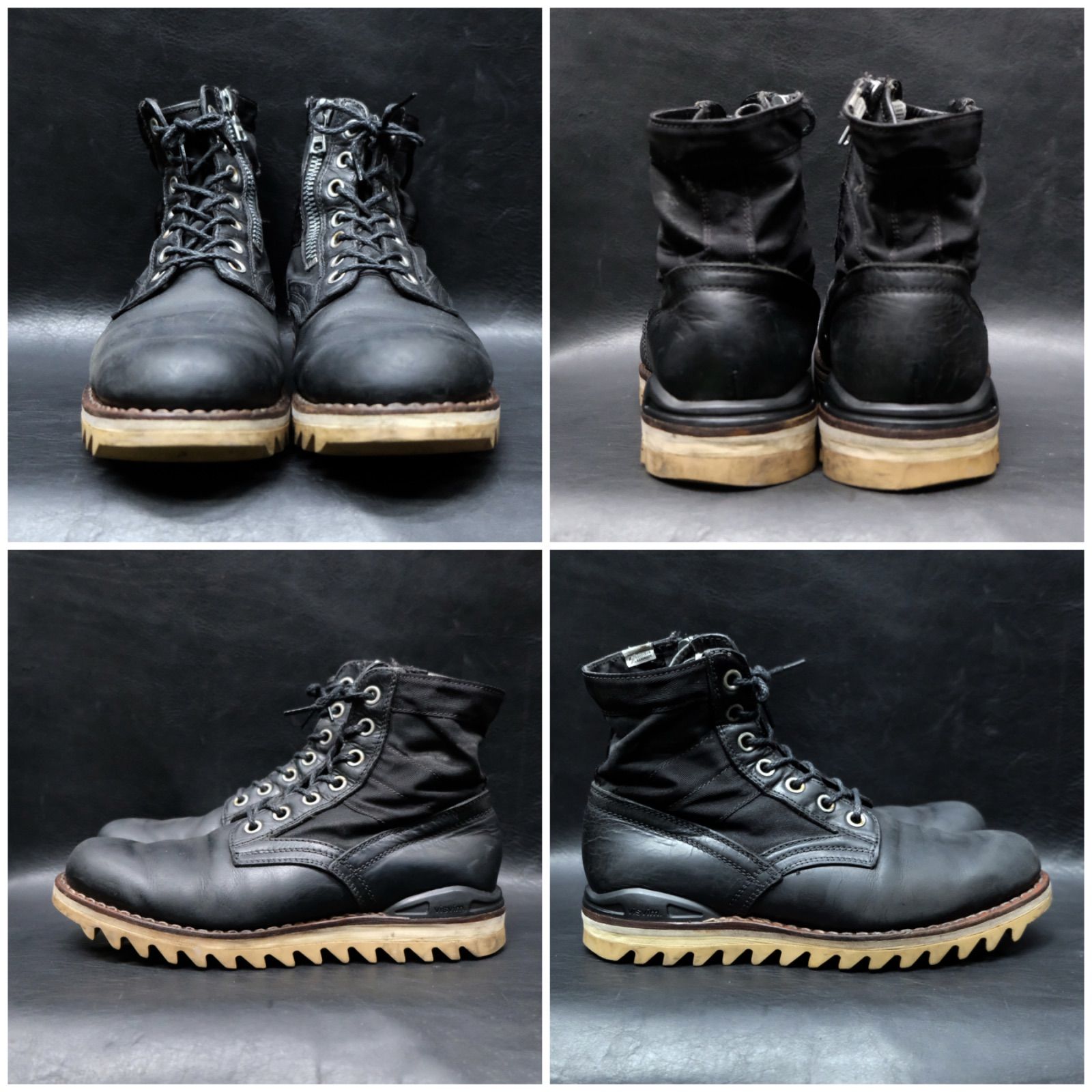 visvim ビズビム　7ホール　黒　ブーツ　27センチ visvim 7HOLE 73 FOLK US9/27cm ビズビム ヴィズヴィム サイド