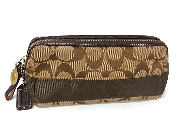 Aランク】 コーチ COACH ビジネス ハイブリッドポーチ スムースカーフ