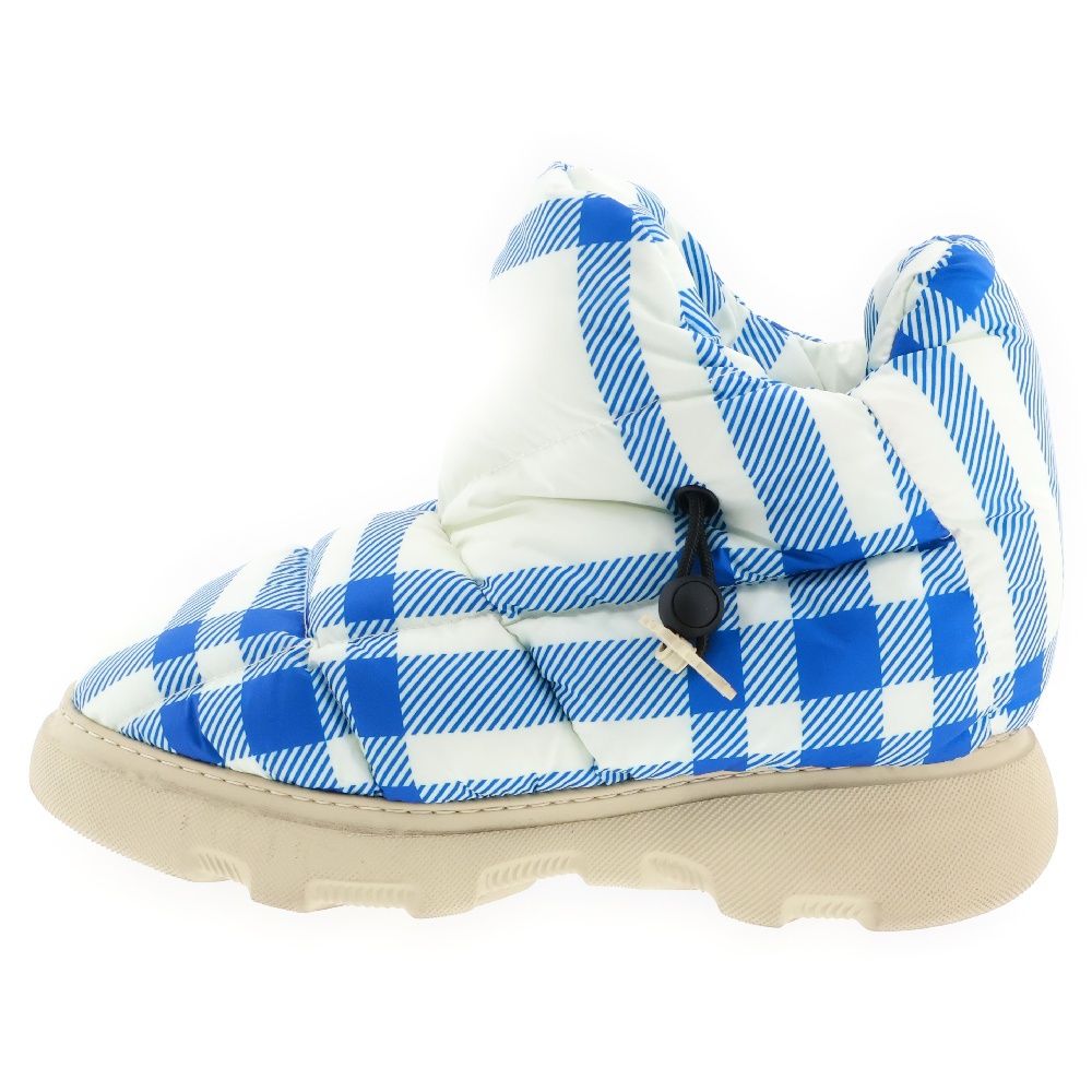 BURBERRY バーバリーチェックピローブーツ新品未使用ホワイト／ブルー