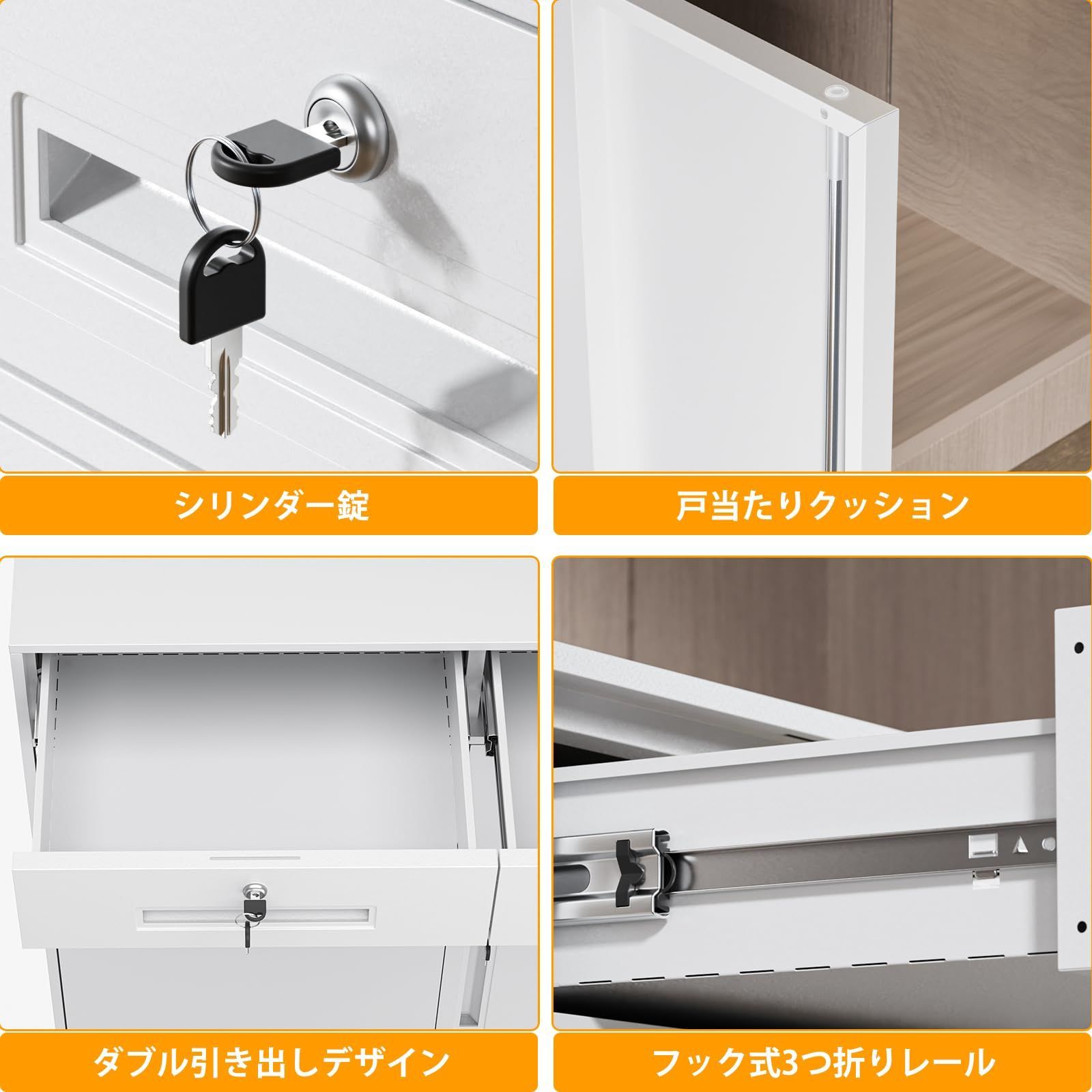 幅行90×奥行40×高さ105cm スチールキャビネ