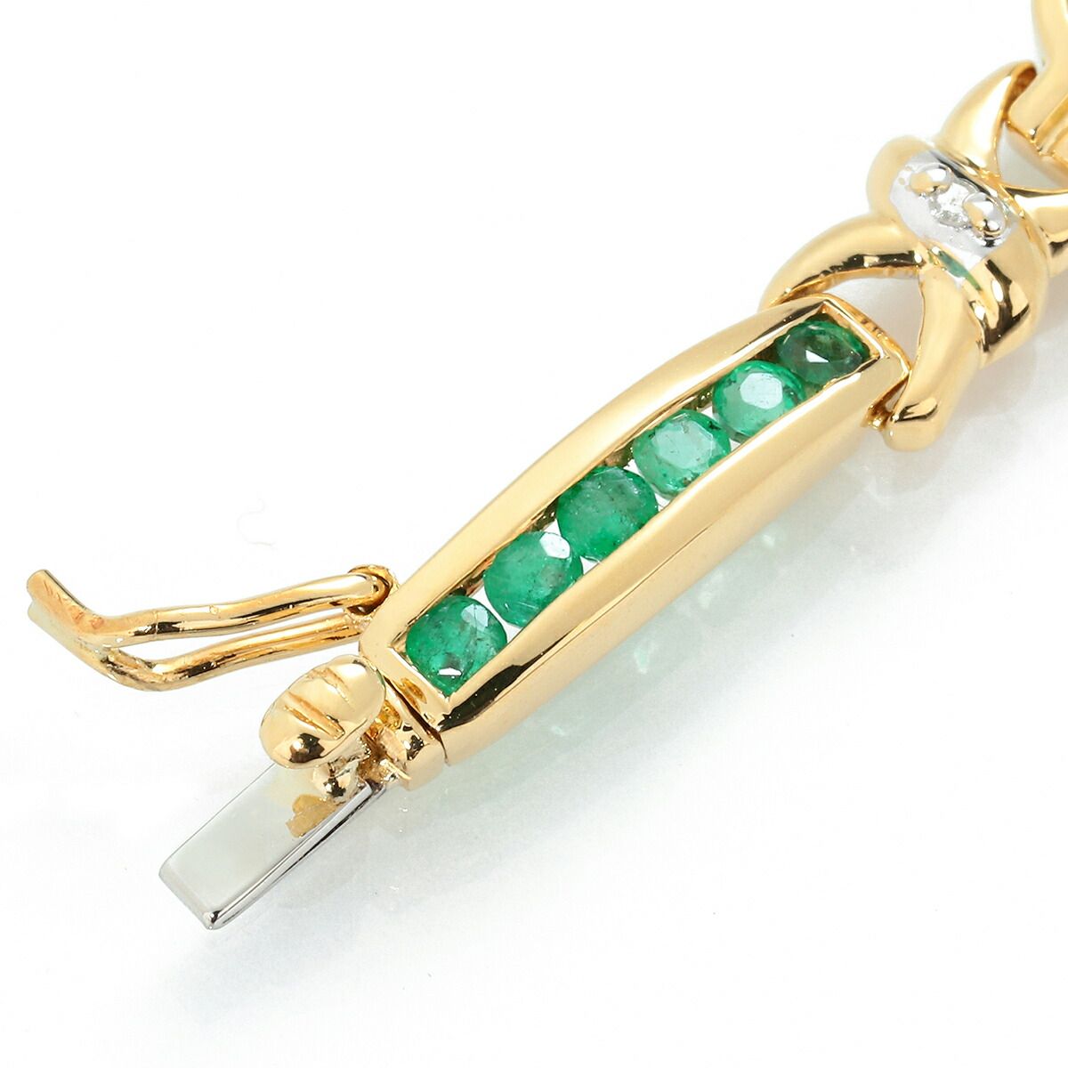 ブレスレット エメラルド 2.53ct ダイヤモンド K18 中古 プレラブド  