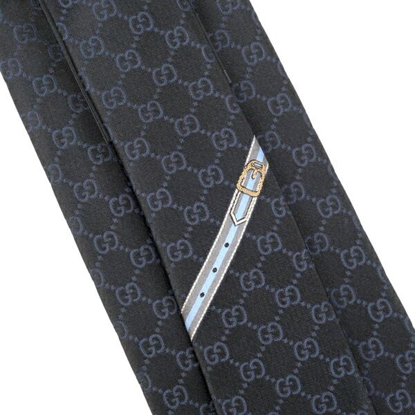 新品 グッチ GUCCI ネクタイ GGパターン ブラック - メルカリ