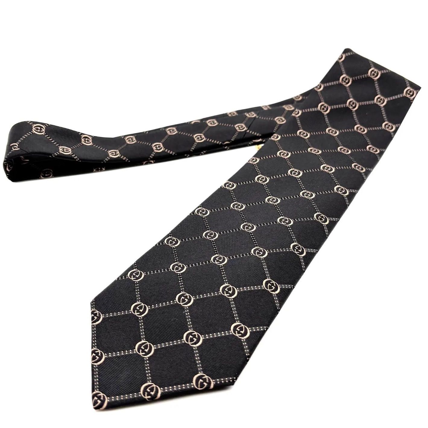 タグ付/未使用 】GUCCI グッチ ネクタイ GG柄 ブラック - メルカリ