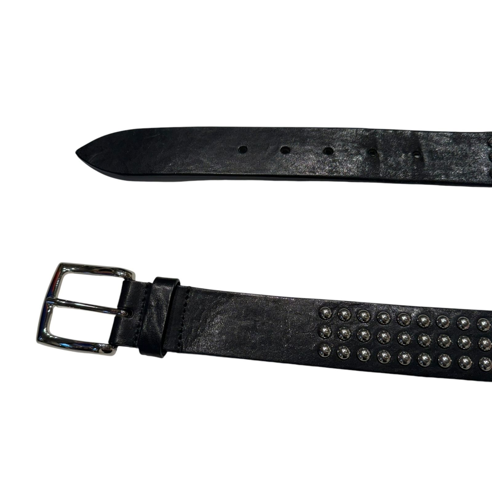 小物 noah studs belt NOAH (ノア) ⑤ レザースタッズベルト メンズ ブラック 32 - メルカリ