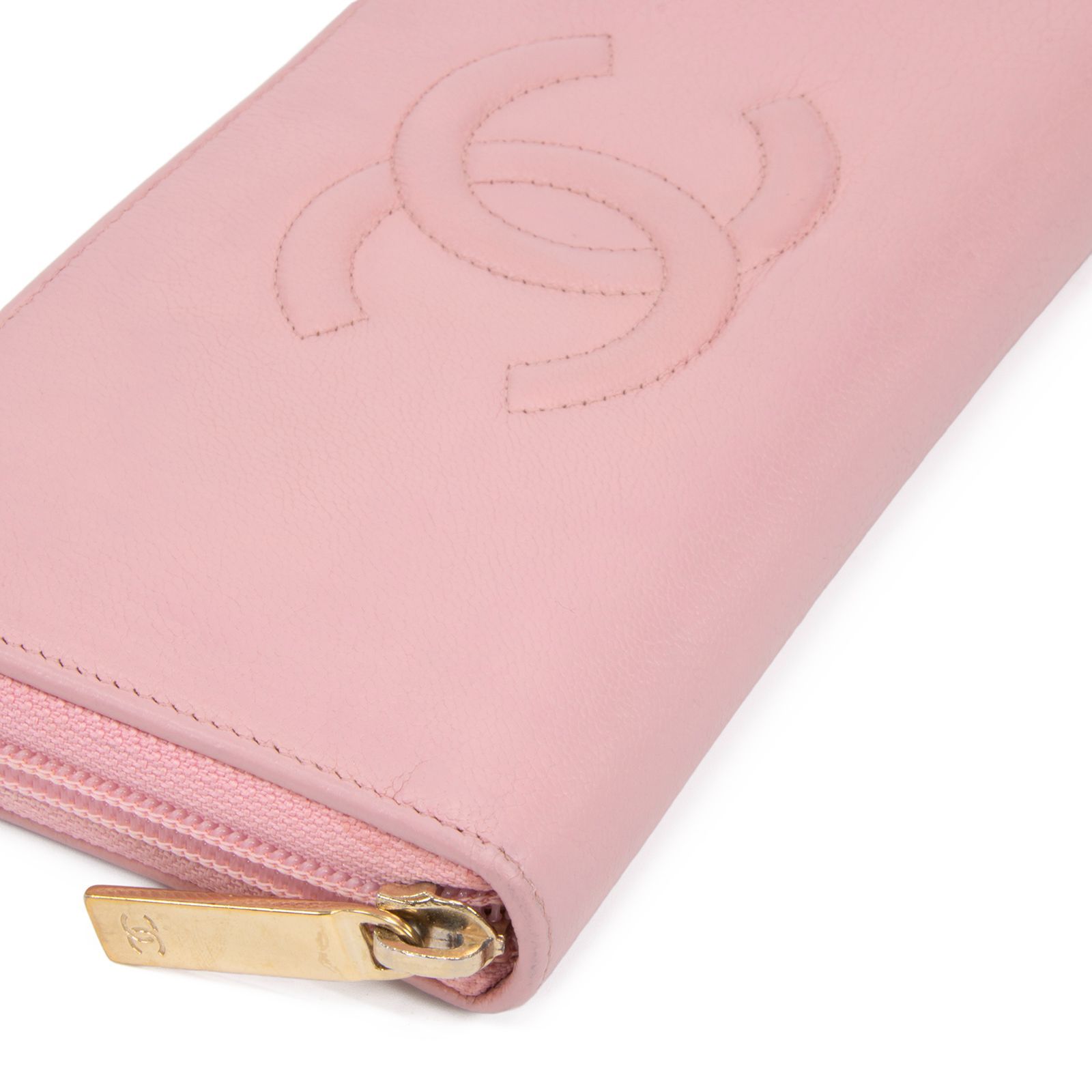 【人気ピンク♡】CHANEL クラシックロゴ 長財布 本物 送料無料 シャネル 長財布 ラウンドファスナー ジップ