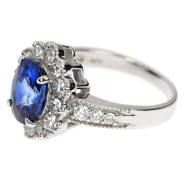 Pt900 サファイア ダイヤモンド リング 2.68ct 0.93ct - メルカリ