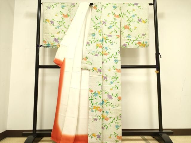 平和屋着物□上質な小紋 総絞り 草花文 正絹 逸品 DAAX1880op - メルカリ