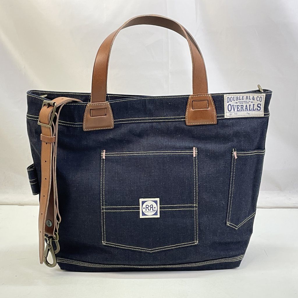 RRL インディゴレザートートバック