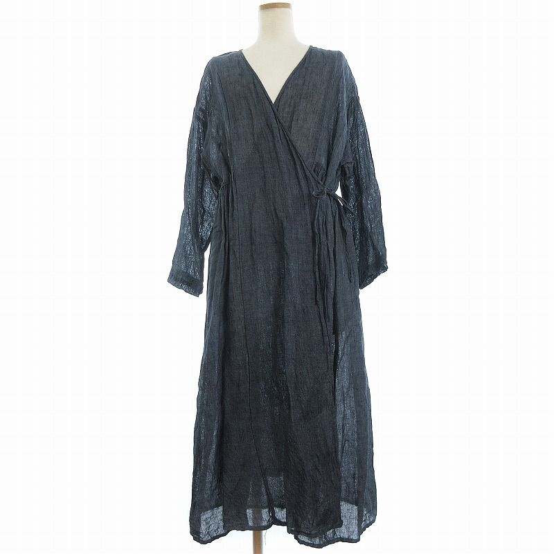 ネストローブリネンカシュクールロングワンピース