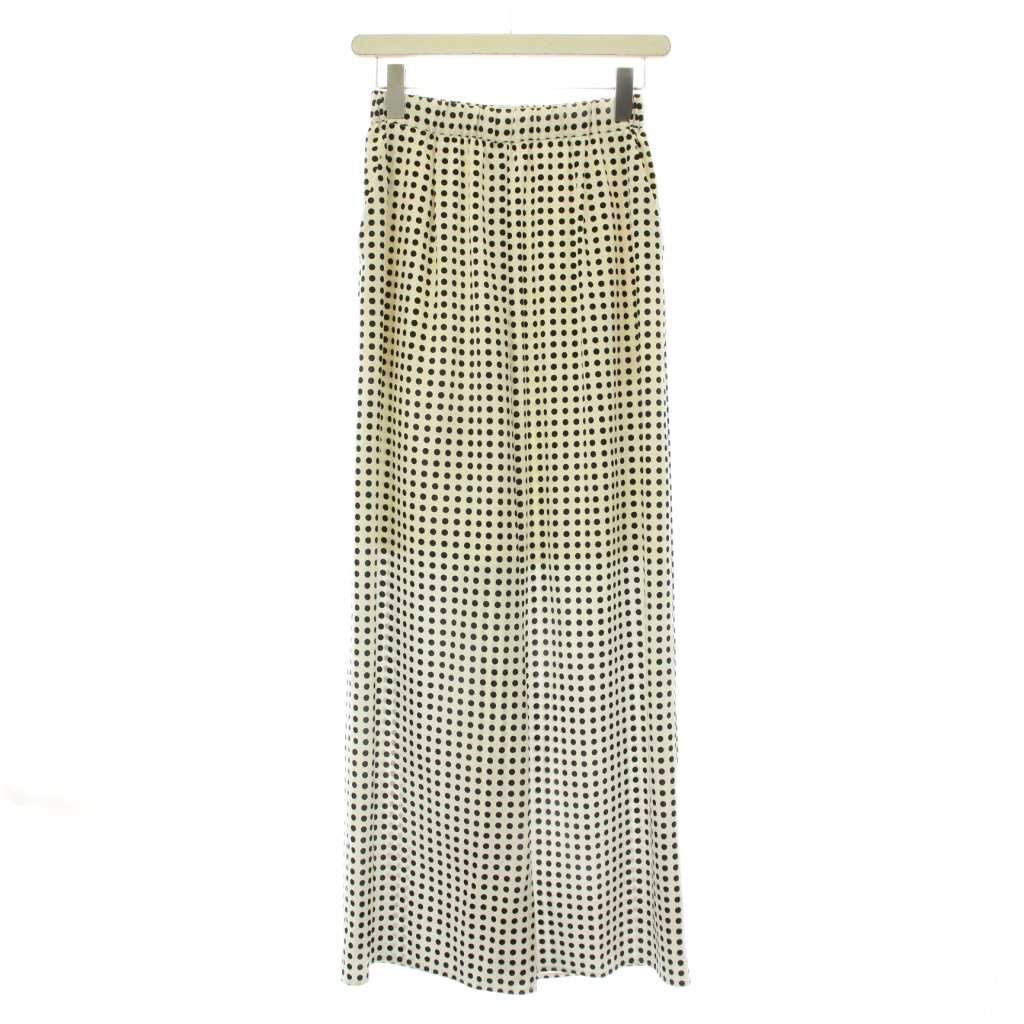 アナイ ANAYI 23SS ドットプリントボウタイブラウス イージーパンツ セットアップ シャツ 長袖 レギュラー ワイド ウエストゴム 38 36 白 ホワイト 黒 ブラック 10231713380 10231712380 DECORATOM_COM_BR