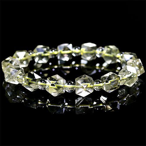 〔K1849-10〕高品質 約9mm リビアングラス 隕石 ブレスレット Libyan desert glass