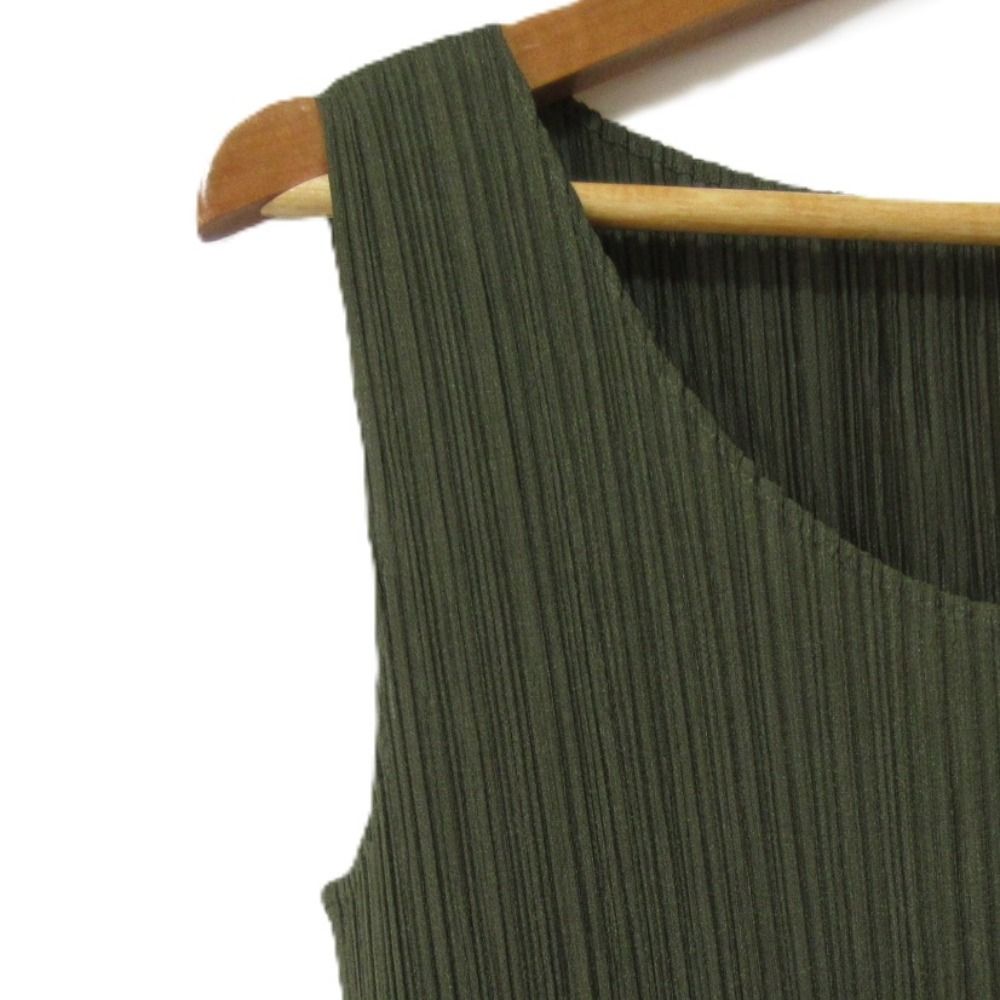【美品】プリーツプリーズ ノースリーブ ワンピース ドレス サイズ3 PLEATS PLEASE ISSEY MIYAKE - 極美品 プリーツプリーズ