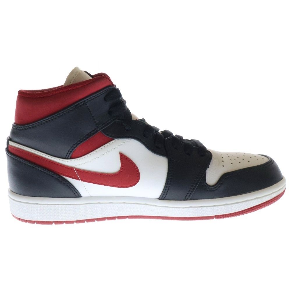 NIKE (ナイキ) AIR JORDAN 1 MID WHITE/GYM RED-BLACK 554724 NIKE (ナイキ) AIR JORDAN 1 MID WHITE/GYM RED-BLACK 554724