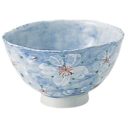 5営業日で発送 メーカー取寄 やよい花 茶碗 ブルー 美濃焼 食器 - 入数 40