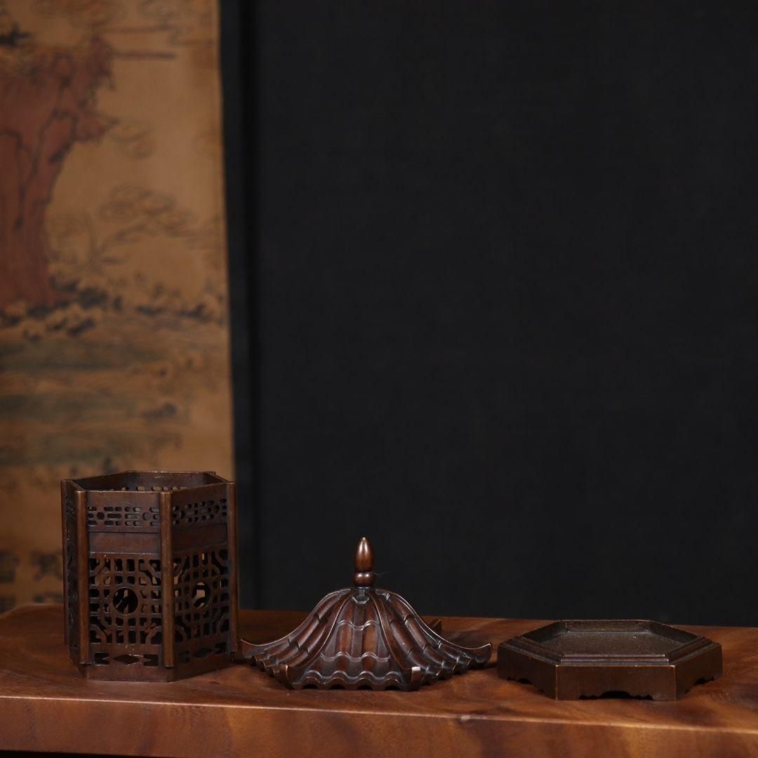 亭子薫香炉 銅香炉 香道具 装飾品 工芸品 美術品 置物 亭子薫香炉 銅香炉 香道具 装飾品 工芸品 美術品 置物 - メルカリ