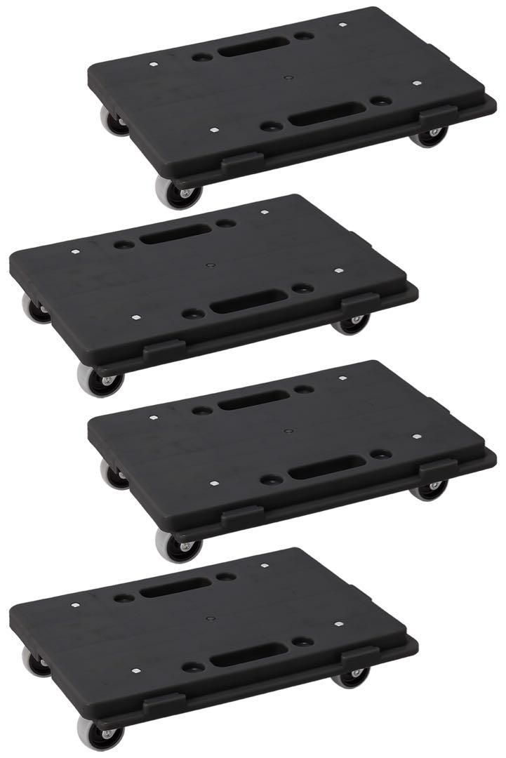 フラットキャリー 4個 連結 耐荷重100kg 重さ1.27kg キャスター