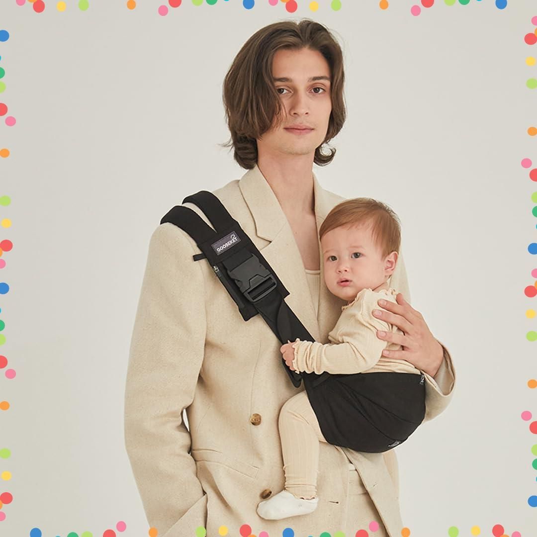 商品 簡単 腰すわり20kgまで コンパクト 滑り止め スリング 男女 兼用 ヒップシート 赤ちゃん 収納ポーチ付き セカンド抱っこひも グスケット GOOSEKET グスケット365抱っこ紐 2WAY ブラック WWW_OLIVIERBERNSTEIN_COM