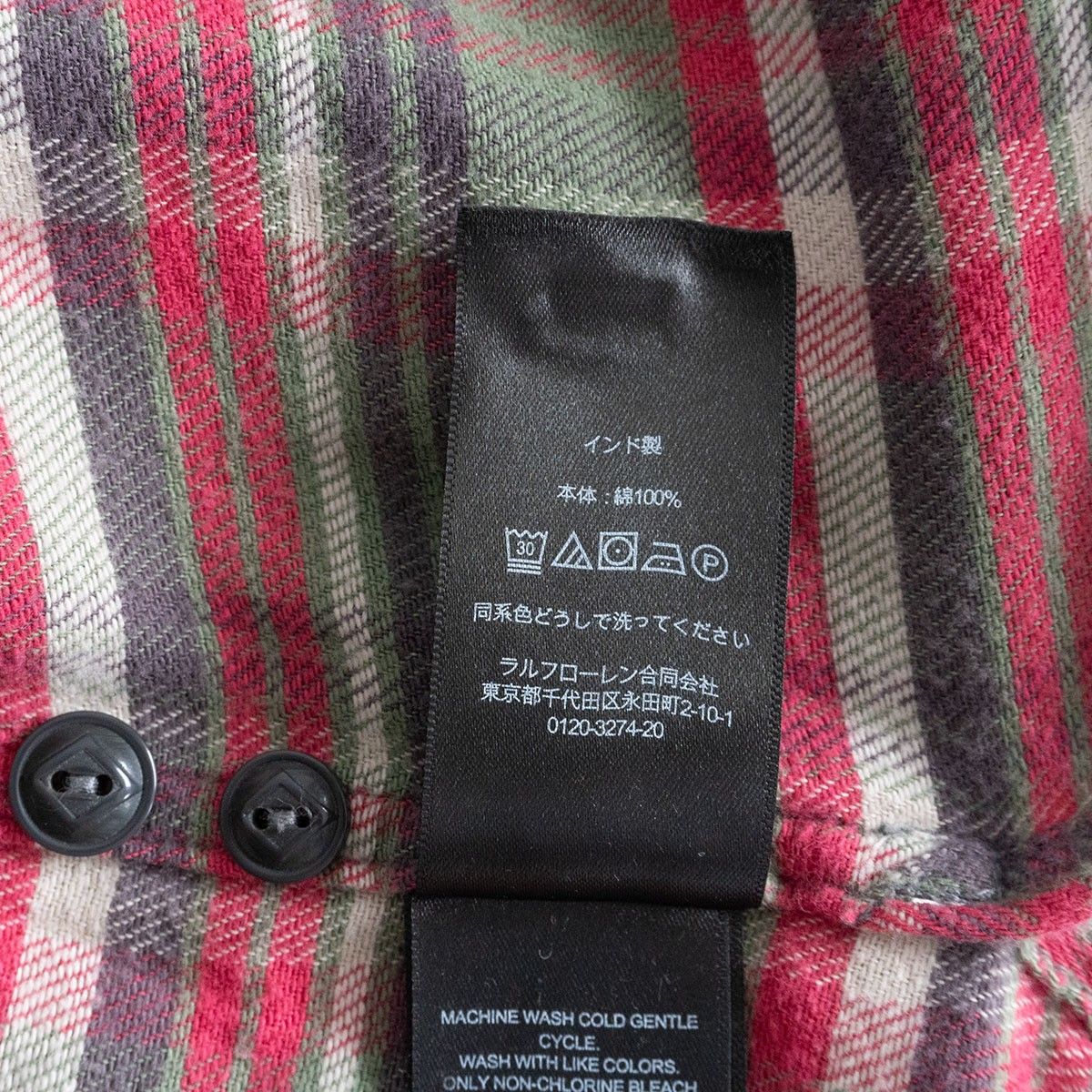 美品】RRL【オープンカラー チェックネルシャツ】L ボックス