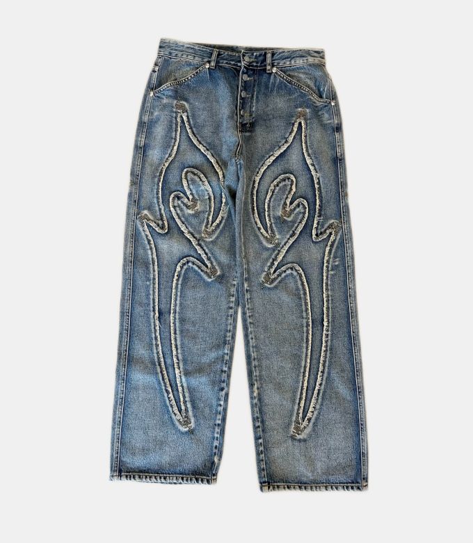 THUG CLUB Denim Tribal Pants - メルカリ