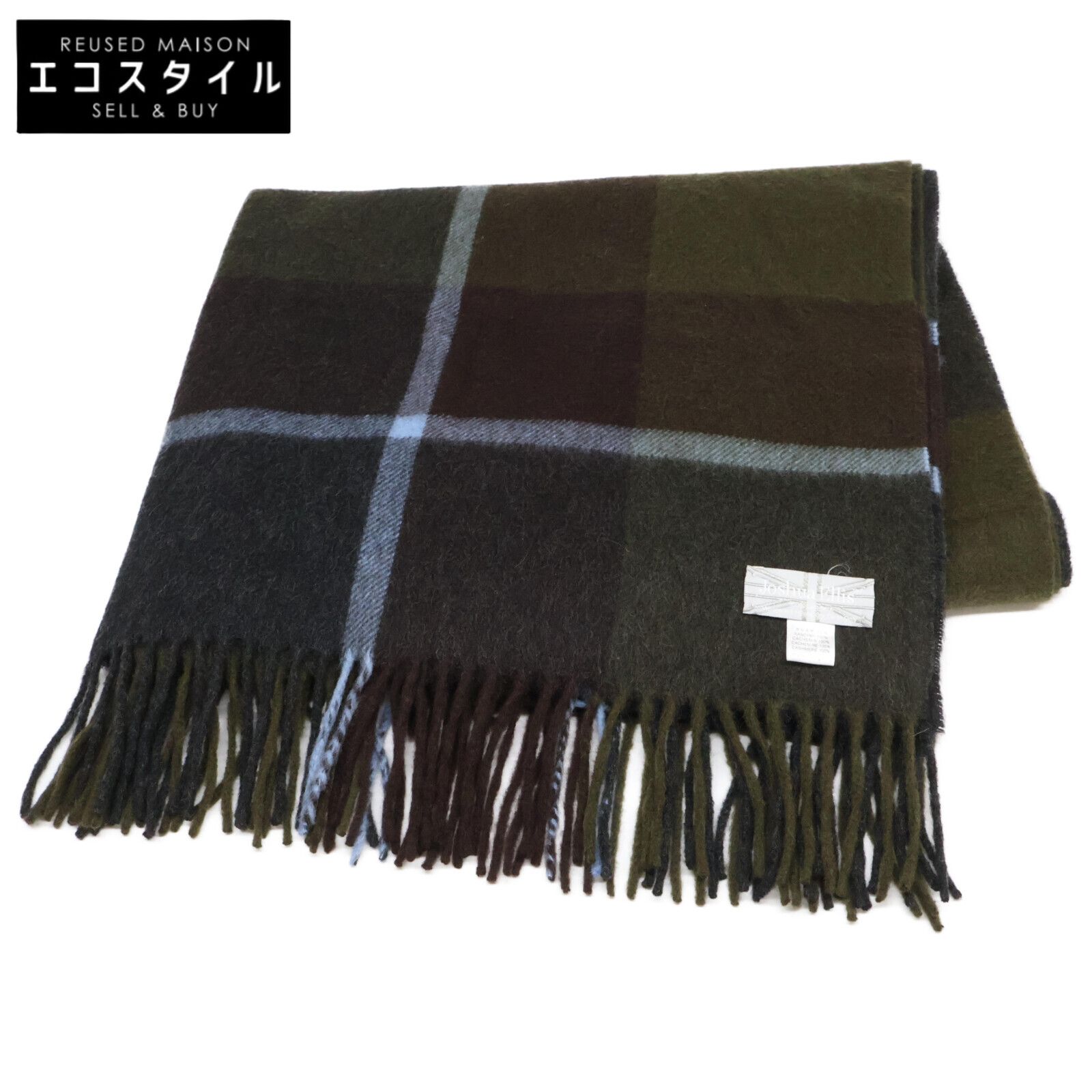 Joshua Ellis ジョシュアエリス 【美品/24AW】CPG52276 チェック カシミヤ100％ 大判
