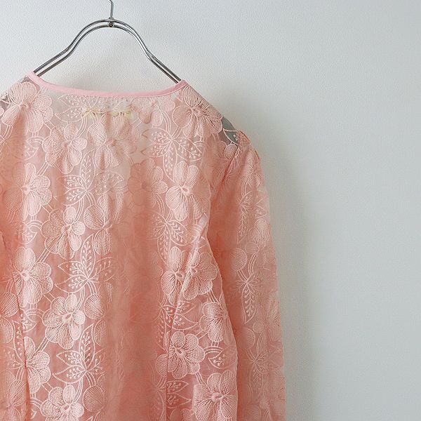 760y新品 スーパービューティー 花柄オーカンジー総刺繍レースコートワンピース 大きいサイズ Super Beauty スーパービューティー フラワー