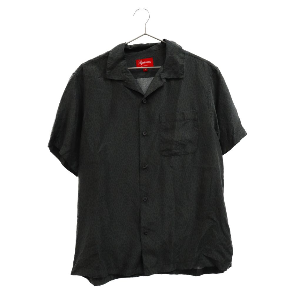 SUPREME (シュプリーム) 22SS Leopard Silk S/S Shirt Charcoal 