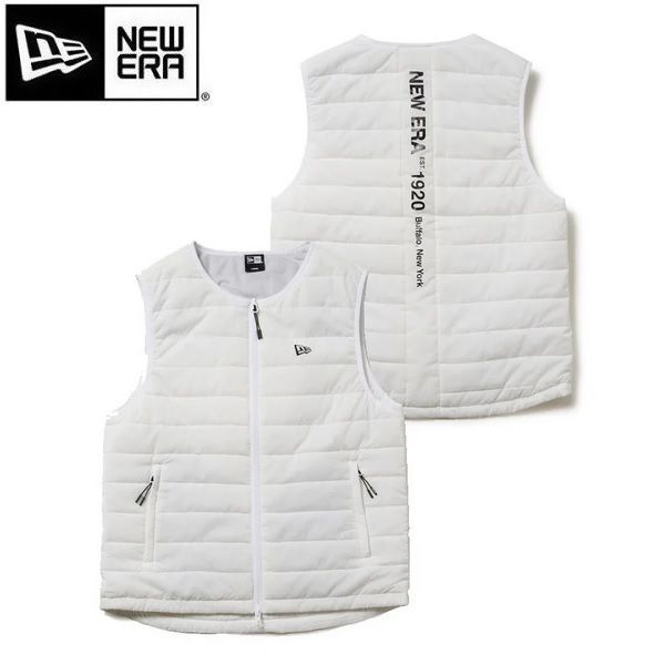 ニューエラ ゴルフ インサレーティッド ベスト ホワイト NEW ERA 14669879 秋冬モデル
