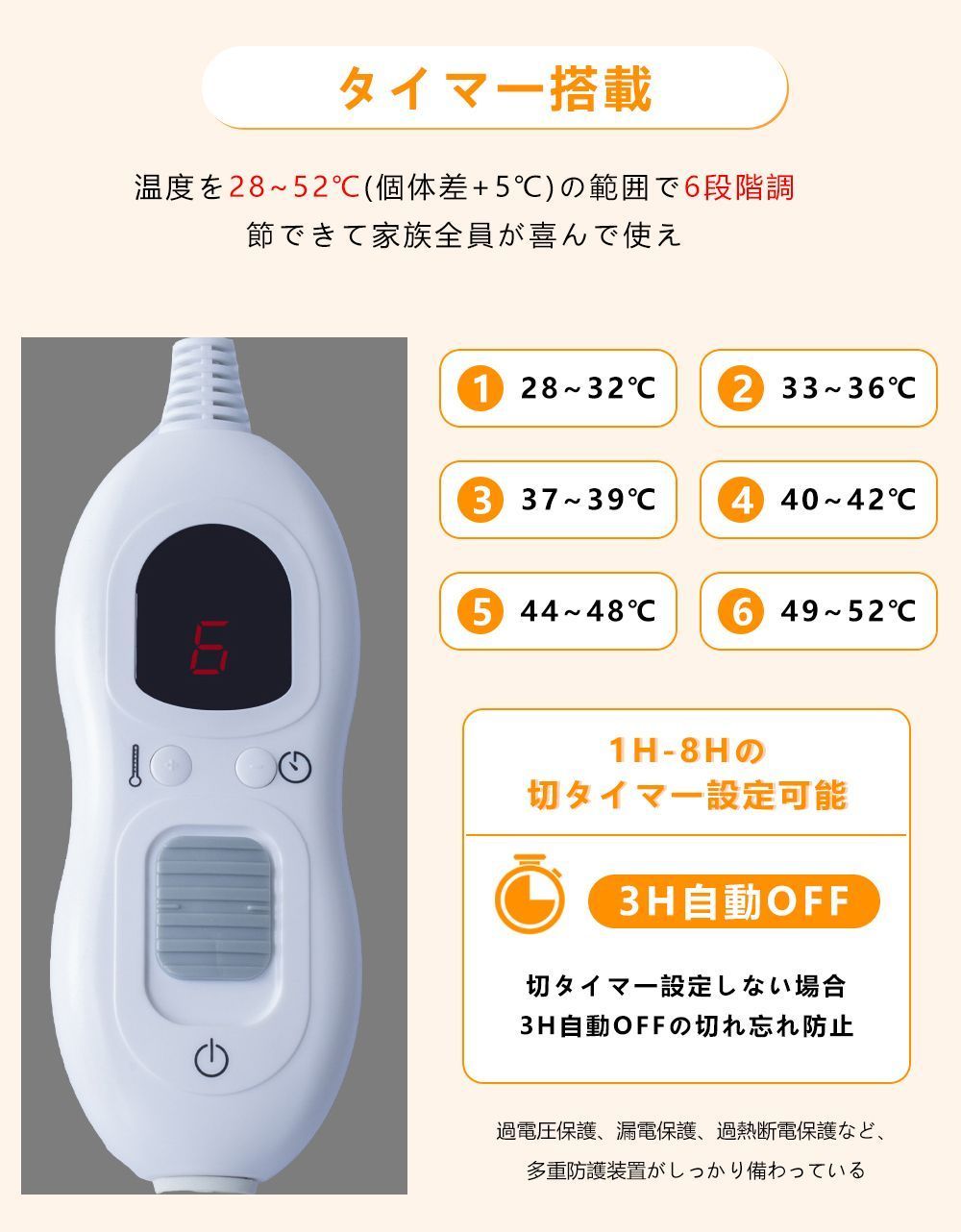 電気毛布 掛け敷き