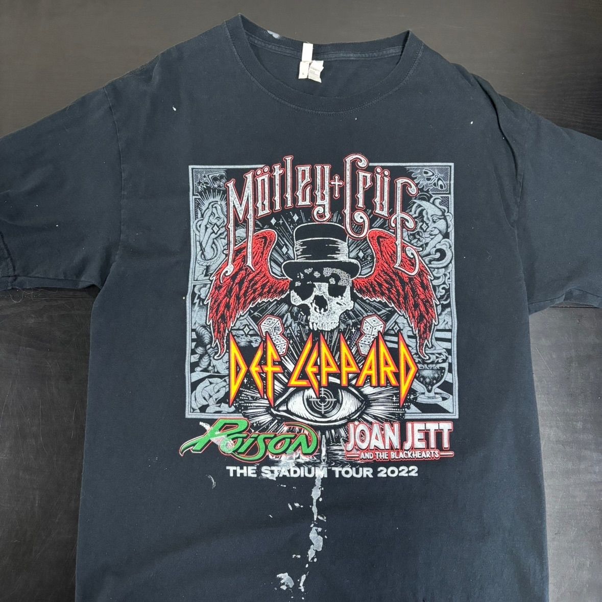 80s 米国製 DEF LEPPARD デフレパード 半袖Tシャツ バンドT DEF LEPPARD デフレパード 80sロゴ ビッグトライアングル ロゴ T