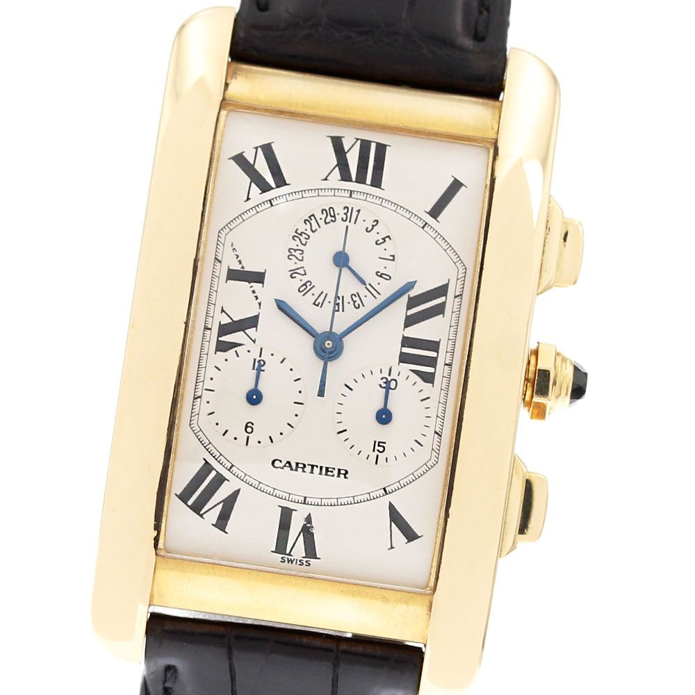 カルティエ CARTIER W2601156 タンクアメリカン LM クロノリフレックス クォーツ メンズ_839706