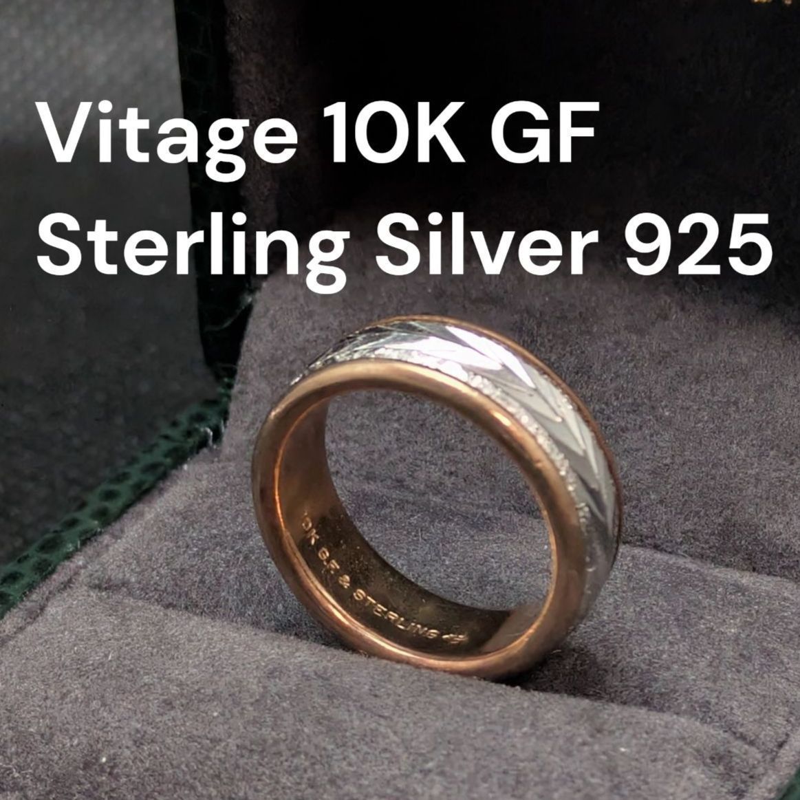 ヴィンテージ UNCAS バンドリング 10Kゴールドフィルド × スターリングシルバー 10号
