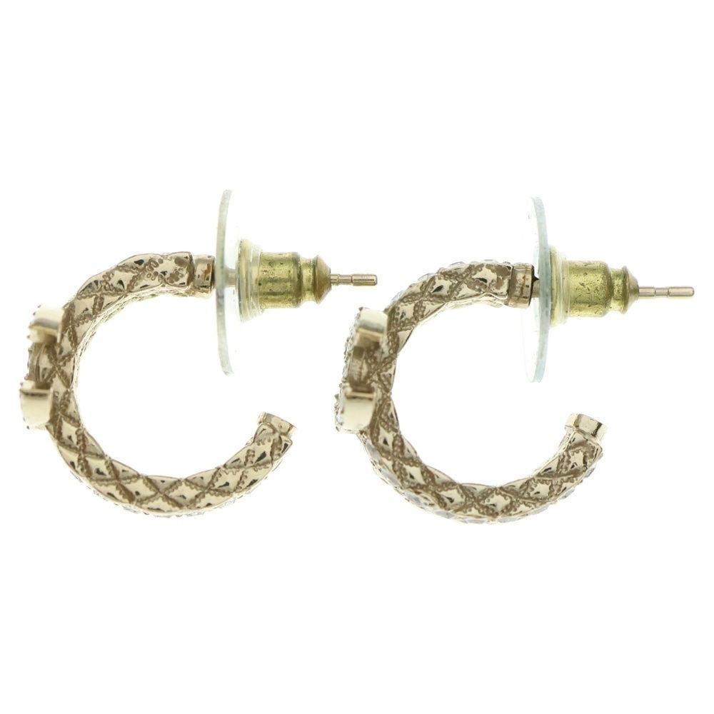 CHANEL シャネル ココマーク ラインストーンピアス イヤーアクセサリー ゴールド GP×ラインストーン