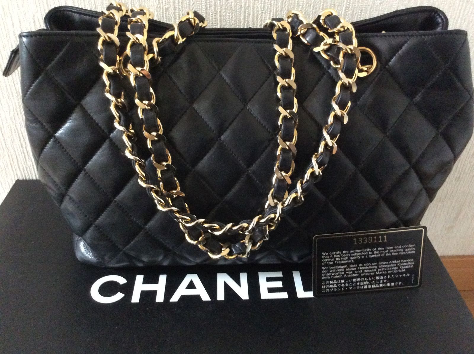 新入荷 CHANEL マトラッセ チェーンショルダー トートバッグ ラムスキン バッグ