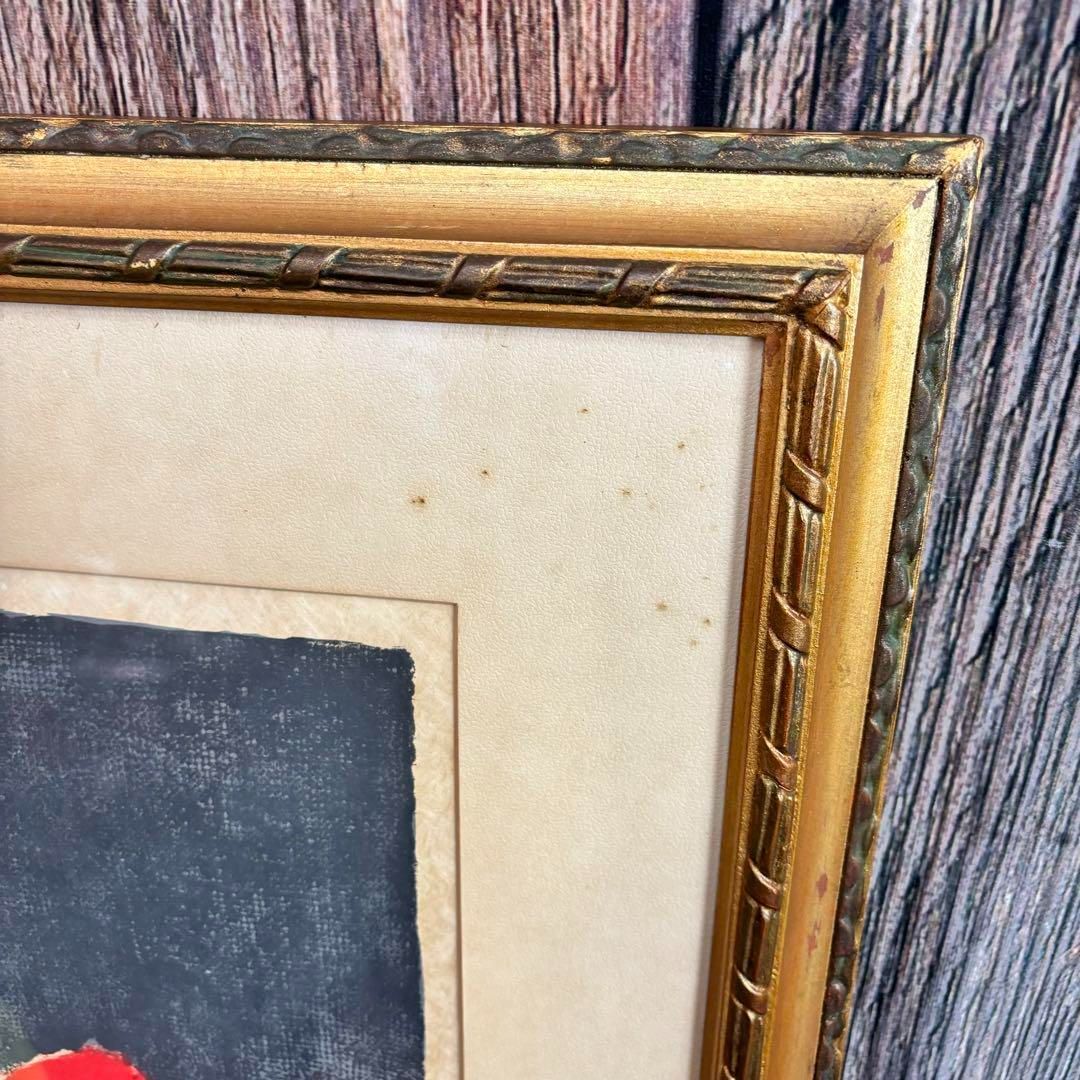 ベルナール カトラン リトグラフ 1972年 赤と青のアネモネ