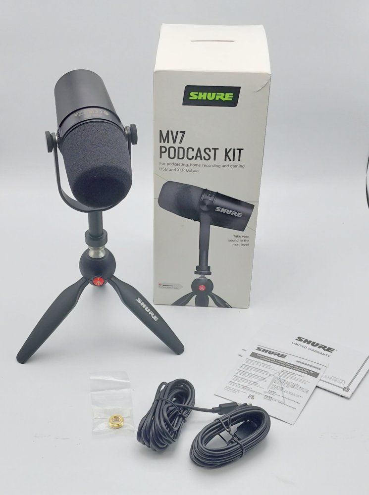 SHURE シュア MV7 ポッドキャストキット ダイナミックマイク MV7-K-BNDL-J ブラック