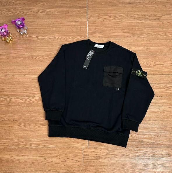 未使用 Stone Islandポケット付き クラシック 純綿 クルーネック 