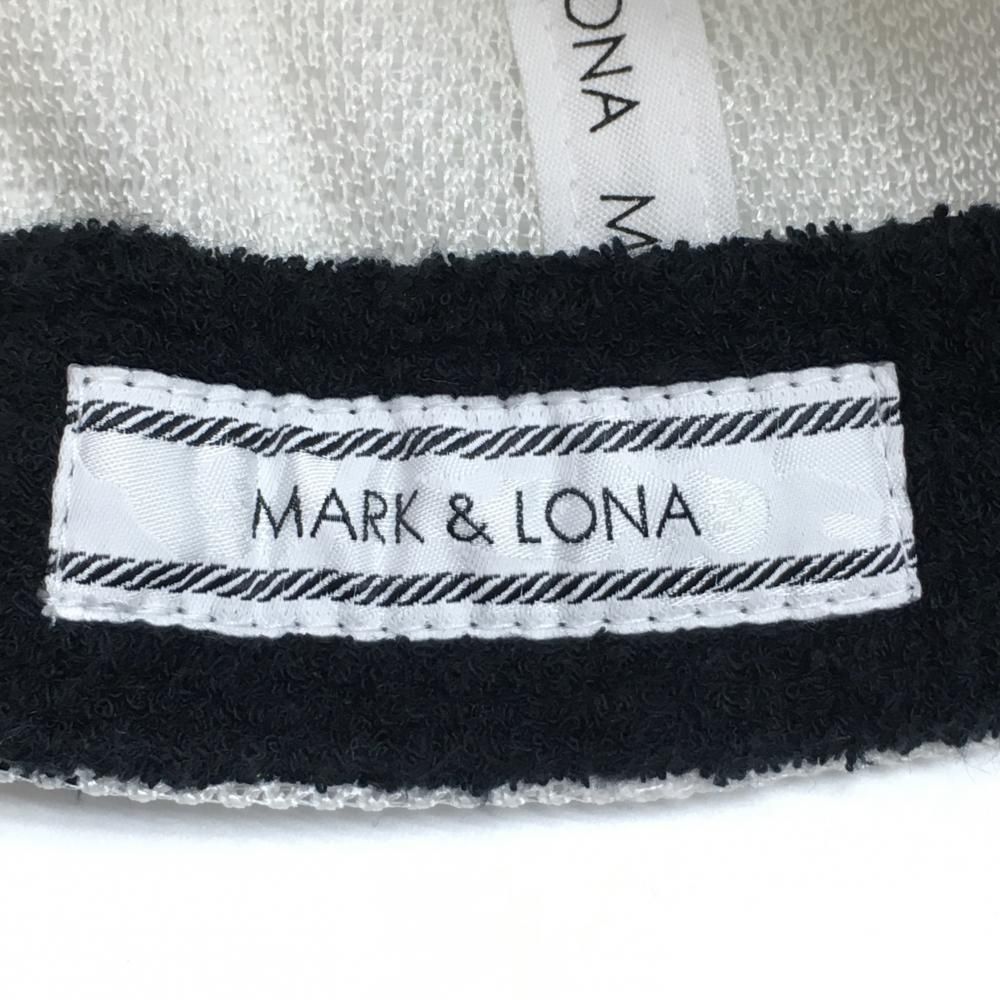 MARK&amp;LONA - 【美品】マークアンドロナ メッシュキャップ 白×グリーン リーフ柄 立体ロゴ　 S  ゴルフウェア MARK＆LONA 美品】マークアンドロナ メッシュキャップ 白×グリーン リーフ柄