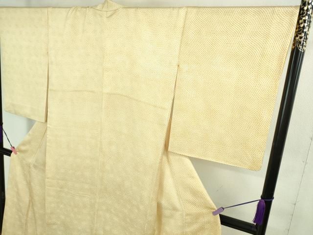 平和屋本店■極上　京都老舗銘店・に志田　小紋　鹿の子文　たとう紙・残布付き　逸品　DZAB1430kh5 平和屋本店□極上 京都老舗銘店・に志田 小紋 鹿の子文 たとう紙・残布